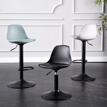 Bar chair Nordic home bar stool modern simple bar chair front backrest bar stool lifting stool bar chair