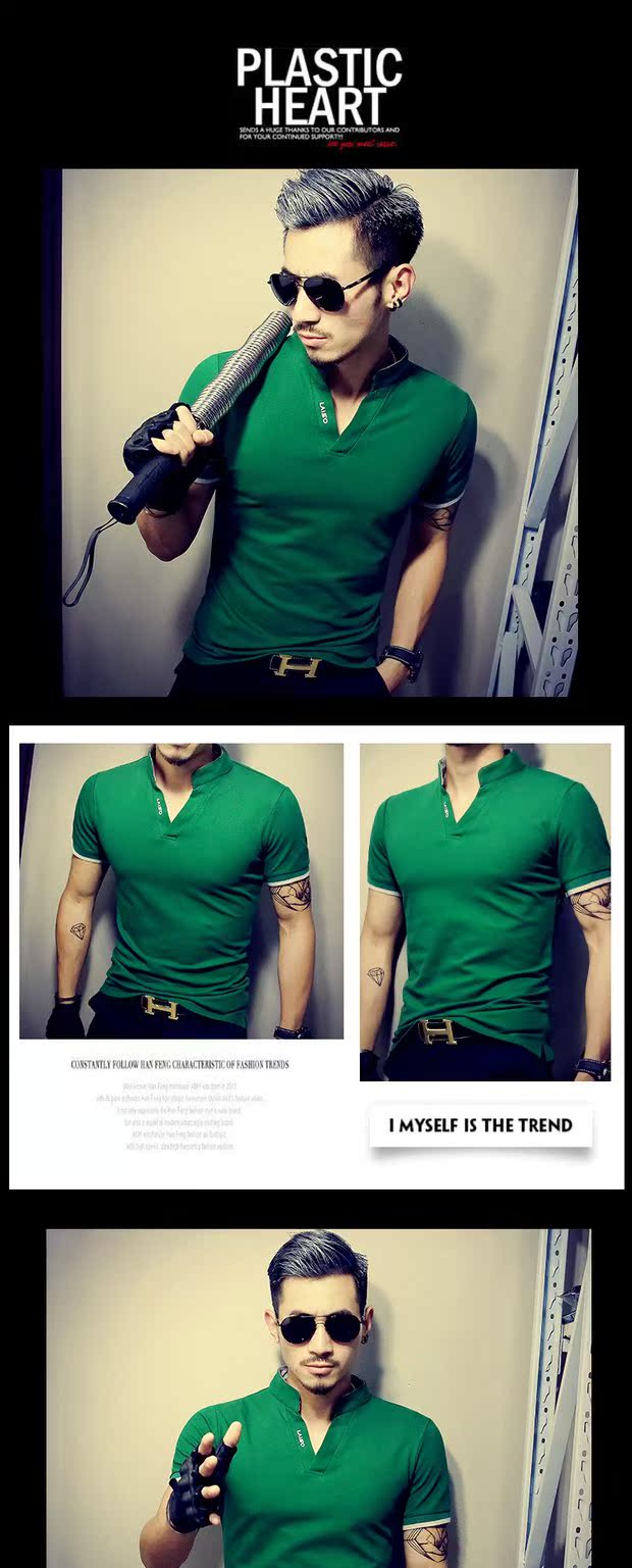 Áo thun nam tay ngắn 2017 xu hướng mùa hè nam cotton mỏng cổ áo sơ mi nam polo áo nửa quần áo áo sơ mi polo