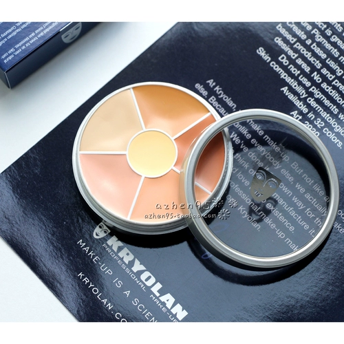 Kryolan, маска, консилер, профессиональный тональный крем для контуринга, Германия, шесть цветов, 40г, скрывает прыщи