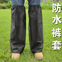 Rain pants electric car plus velvet warm waterproof pants set for men and women adult legs outdoor thickened rain-proof and snow-proof pants