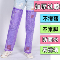 Outdoor adult rainproof pants cover female waterproof leg cover foot cover anti-dirty oil electric car raincoat rain pants lower body