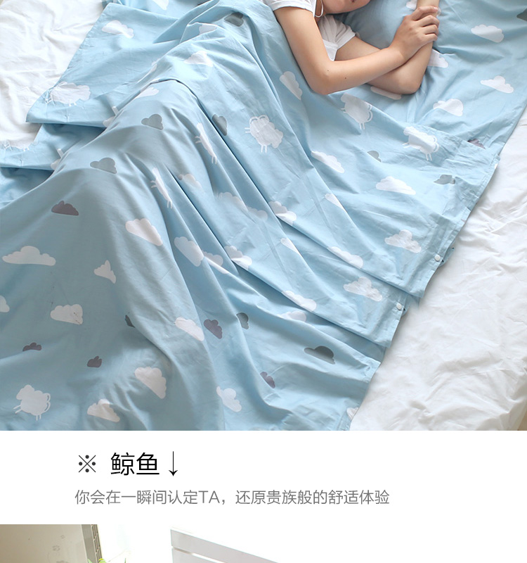 Bông đệm túi ngủ dành cho người lớn in ấn du lịch trong nhà khách sạn xách tay khách sạn khăn trải giường du lịch túi ngủ du lịch