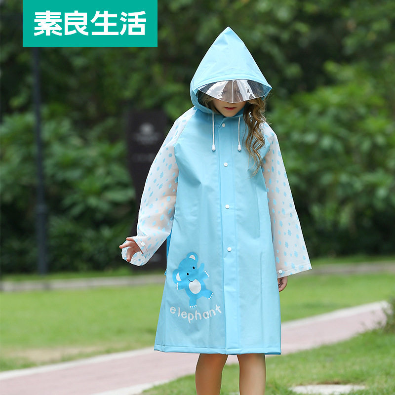 Non Disposable Raincoat Outdoor Hiking Mountaineering Tours Abroad Thickening Children Transparent Rain Cape for male and female students