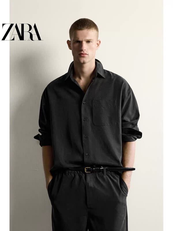 July Zara Domestic Genuine Product Purchasing Agent 1437336 Men's Loose Drapey Shirt 1437/336 July Zara Domestic Genuine Product Purchasing Agent 1437336 Men's Loose Drapey Shirt 1437/336