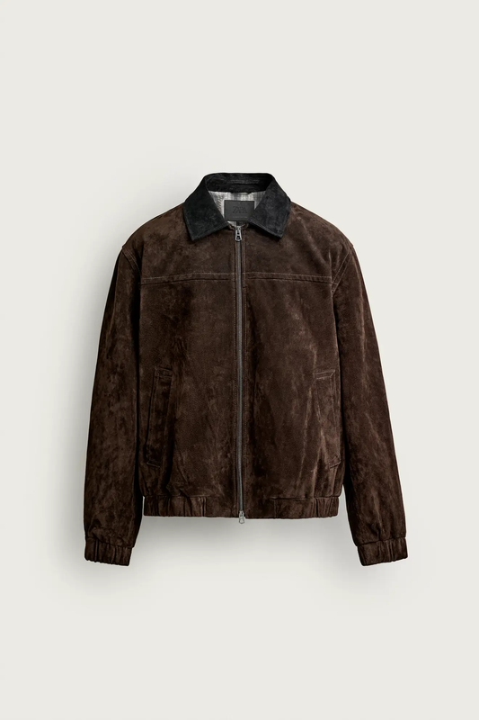 October Zara Domestic Genuine Product Purchasing Agent 8281/114 Men's Suede Leather Zipper Jacket 8281114 October Zara Domestic Genuine Product Purchasing Agent 8281/114 Men's Suede Leather Zipper Jacket 8281114