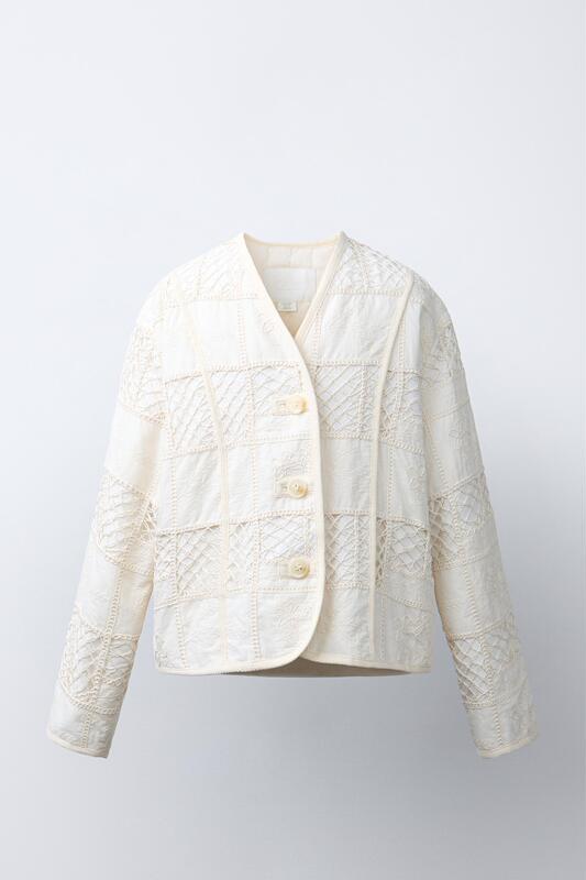 March Zara Genuine Domestic Purchasing Agent 8073/613 Girls' Patchwork V-Neck Long-Sleeved Jacket 8073613