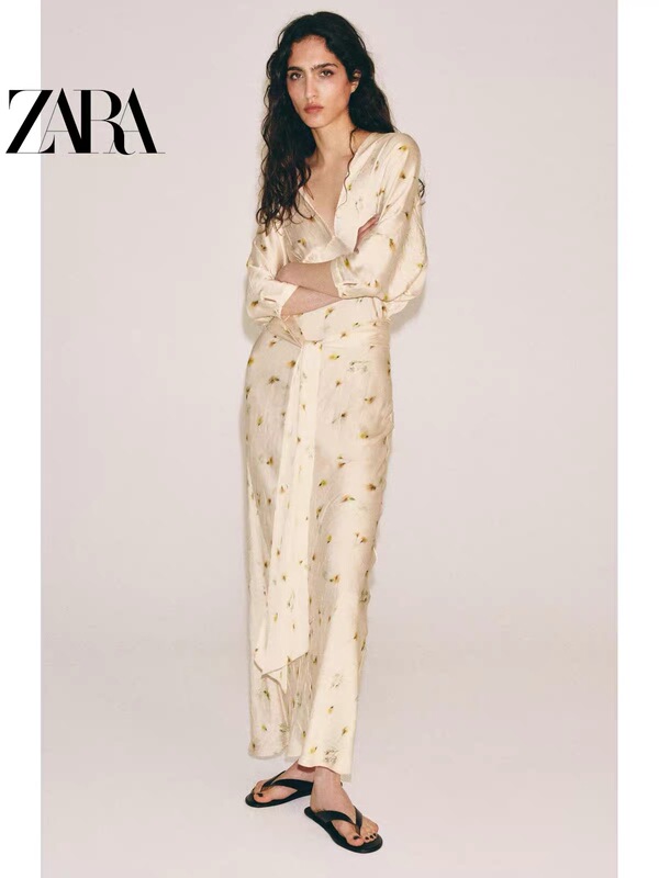 XS Yue July Zara Domestic Genuine Product Purchasing Agent 2231066 Women's Printed Long Dress 2231/066 XS Yue July Zara Domestic Genuine Product Purchasing Agent 2231066 Women's Printed Long Dress 2231/066