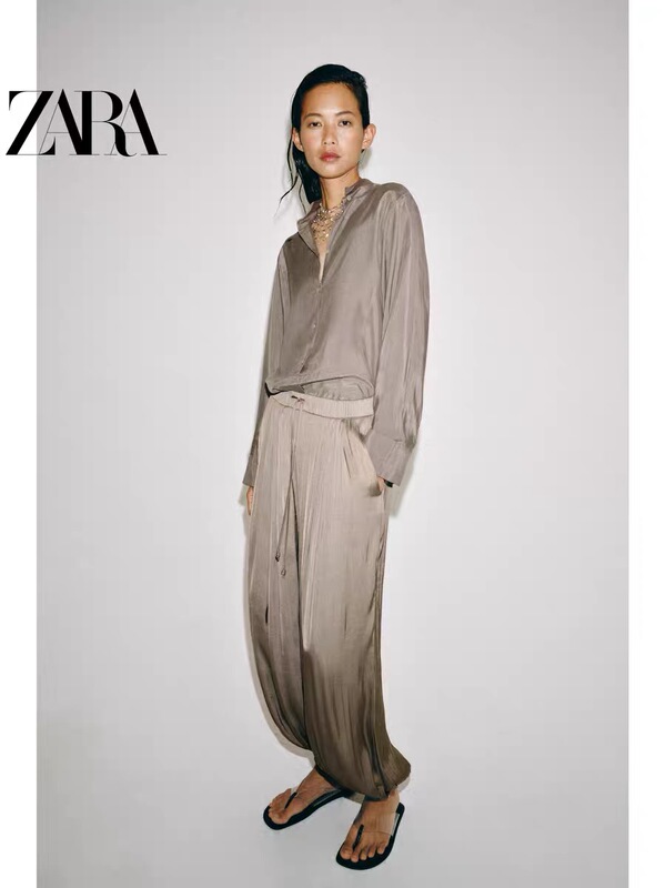 July Zara Domestic Genuine Product Purchasing Agent 9479/243 Women's Silk Texture Lantern Pants 9479243