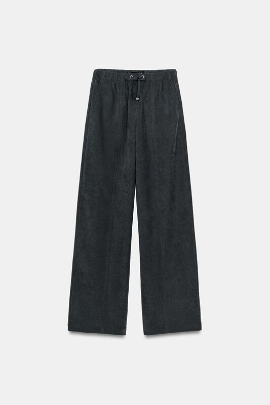 August Zara Domestic Genuine Product Purchasing Agent 8372/242 Women's Multi-Color Elastic Waist Tie Wide-Leg Pants 8372242 August Zara Domestic Genuine Product Purchasing Agent 8372/242 Women's Multi-Color Elastic Waist Tie Wide-Leg Pants 8372242