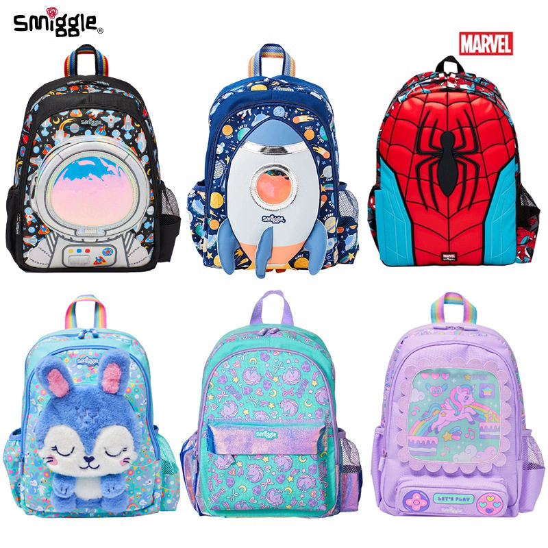 Новозеландский школьный рюкзак smiggle для начальной школы, детского сада, большого класса, от 1 до 2 лет, весенний рюкзак для прогулок на среднем плече