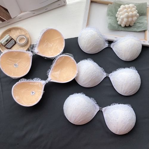 Real price lace breast paste latex paste silicone invisible bra gathered on the top of the support slip-proof Strapless underwear women