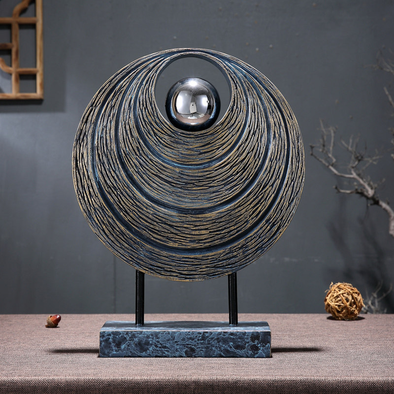 Home wine cabinet decoration Bogu rack porch partition creative retro decoration model room soft decoration resin crafts