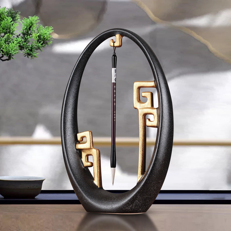 New Chinese Bou Ancient Shelf Desk Decoration Book Room Bookcase Furnishing Wine Cabinet Zen bookcase Swaying Pieces Creative Pen Shelf