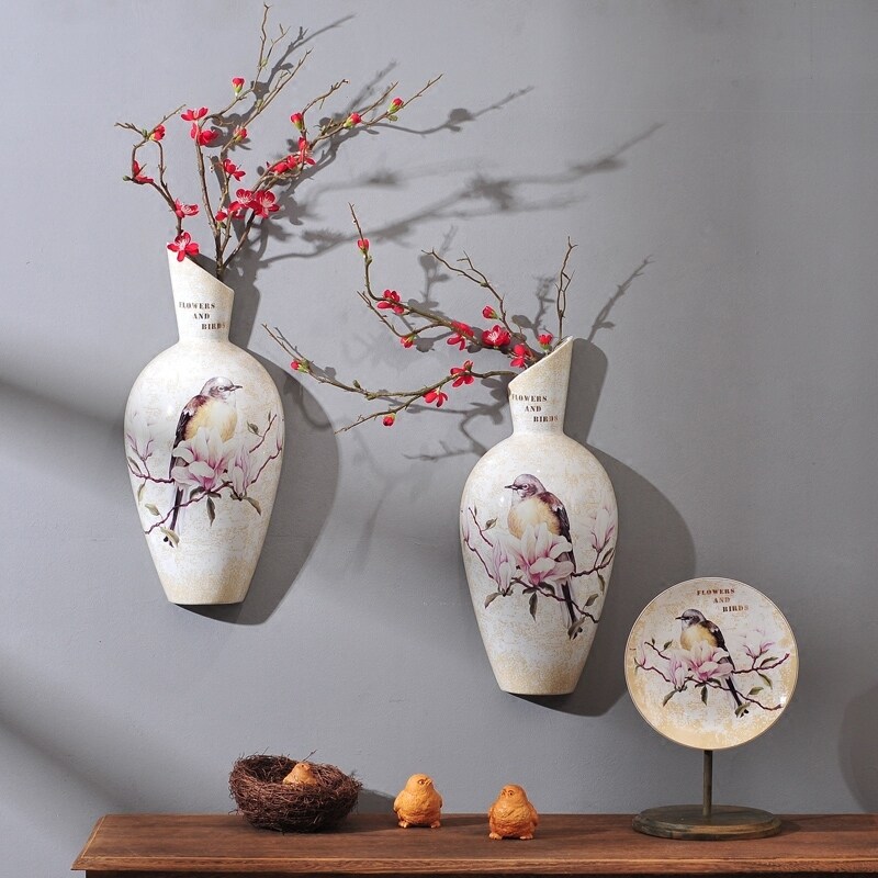 Chinese style Xuanguan wall decoration hanging decoration wall-hanging vase creative living room dining hall wall Aisle Wall Decoration wall Wall Aisle Wall Decoration
