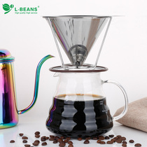 L-BEANS coffee filter mesh coffee machine filter cup drip pot stainless steel filter filter filter screen cloud pot