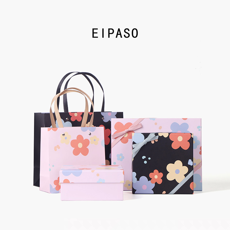 Floral gift box ins wind birthday gift box maiden flower simple gift box souvenir box souvenir box teacher's day packaging