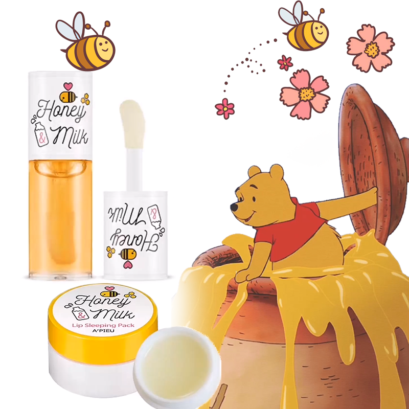 Spot Korea Apieu op lip care oil honey milk lip balm peach colorless sleep lip film to remove dead skin