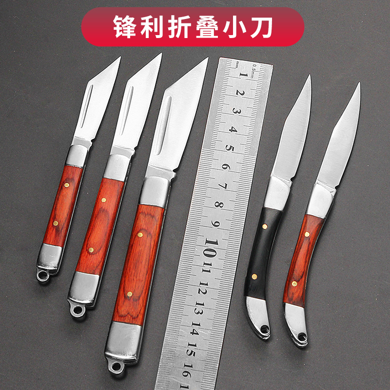 Water Fruit Knife Lady Home Folding Peel Knife Sharpened Portable Mini Open Case Hang Key Stainless Steel Small Knife