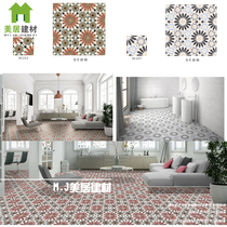 Small frescoed flower brick Nordic style art flower sheet green non-slip kitchen Xuanguan tile toilet flower floor tiles