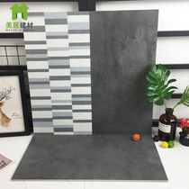  Gray cement antique brick 300x600 Nordic black and white matte bathroom non-slip kitchen retro floor tiles