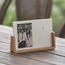 2024 Desk Calendar Nordic White Oak Solid Wood Creative Desk Calendar Customized New Year Gift Company Corporate Almanac Baby Calendar