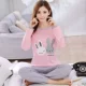 Bộ đồ ngủ nữ mùa xuân và mùa thu cotton dài tay phù hợp với mùa hè mỏng học sinh Hàn Quốc cộng với phân bón XL nữ mùa đông dễ thương thời trang mặc nhà 