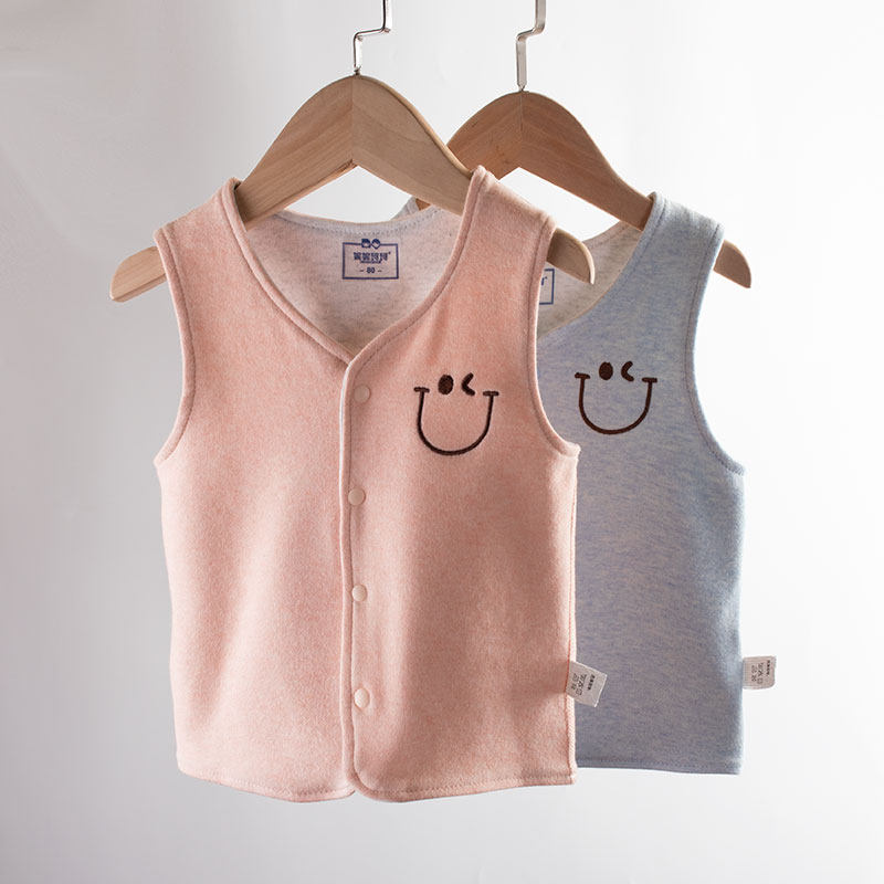 Children's waistcoat Vest Baby Cotton Vest Macclip Boy Girl Child Spring Autumn Winter Thin double Nianny Coke Children's Camshoulder