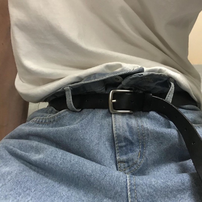 Coln Homemade Abstinence Chic Wind Foundation Square Head Needle Buttoned Real Cow Leather Strap