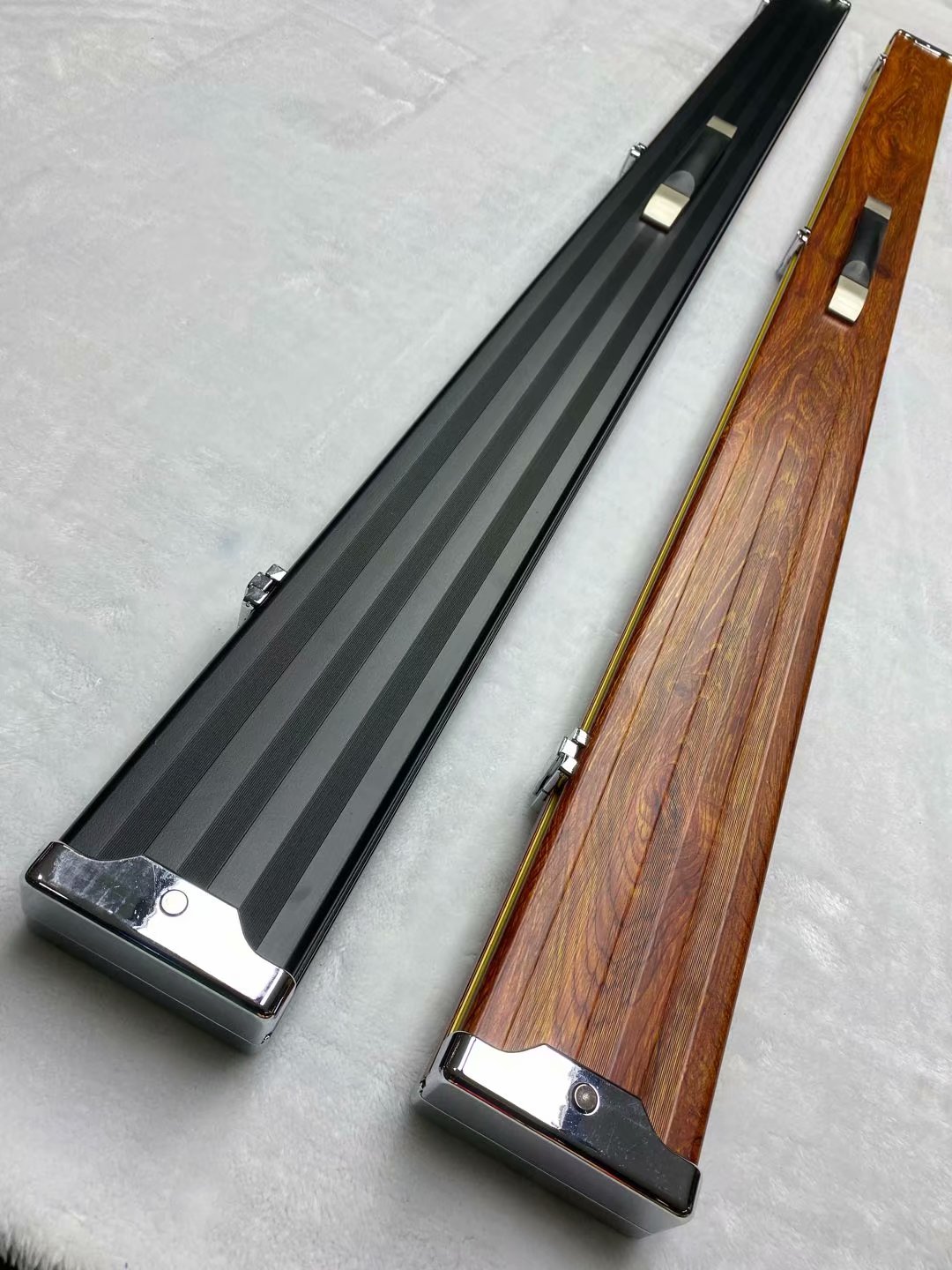 Billiard club Aluminum alloy rod box Three-slot billiards box corner single ball box Snoke Aluminum alloy double sink box through rod