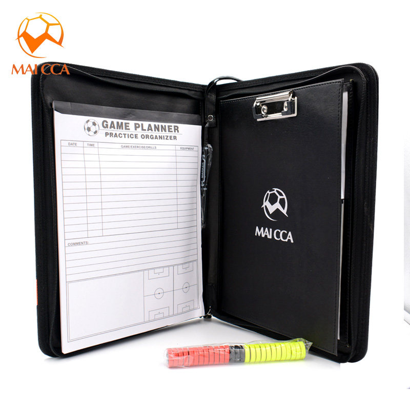 MAICCA Multi-functional Football Coach Tactical Benmagnetic Coach Board with Record This Competition Explain Sand Trays