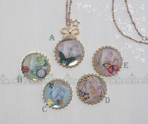 Added ~ * Alice in Wonderland * Literary retro time jewel rose gold long necklace-Lolita