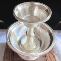 Handmade sterling silver cup glossy