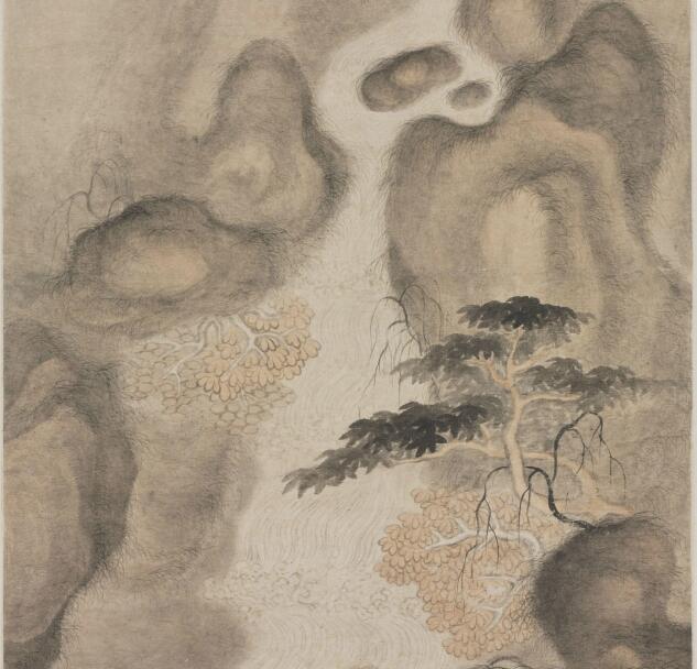 Qingmei Qing < 9 Longtan Chart > Ultra High Qing Electronic Picture Decorative Spray Painting Appraisal of the Imitation Country Painting Material