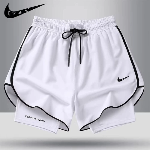 Спортивные шорты, спортивные леггинсы с шортами, комплект, баскетбольные летние штаны для тренировок, быстросохнущий комбинезон для спортзала, для бега