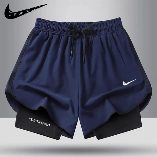 Спортивные шорты, спортивные леггинсы с шортами, комплект, баскетбольные летние штаны для тренировок, быстросохнущий комбинезон для спортзала, для бега