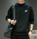 Мужская спортивная демисезонная утепленная толстовка, брендовый лонгслив для отдыха, круглый воротник