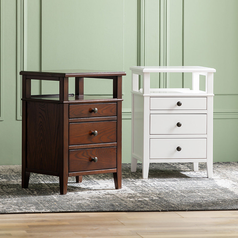 And year Mejia American solid wood bed side small cupboards Bedroom furniture Mini storage cabinet Economy type belebed head cabinet