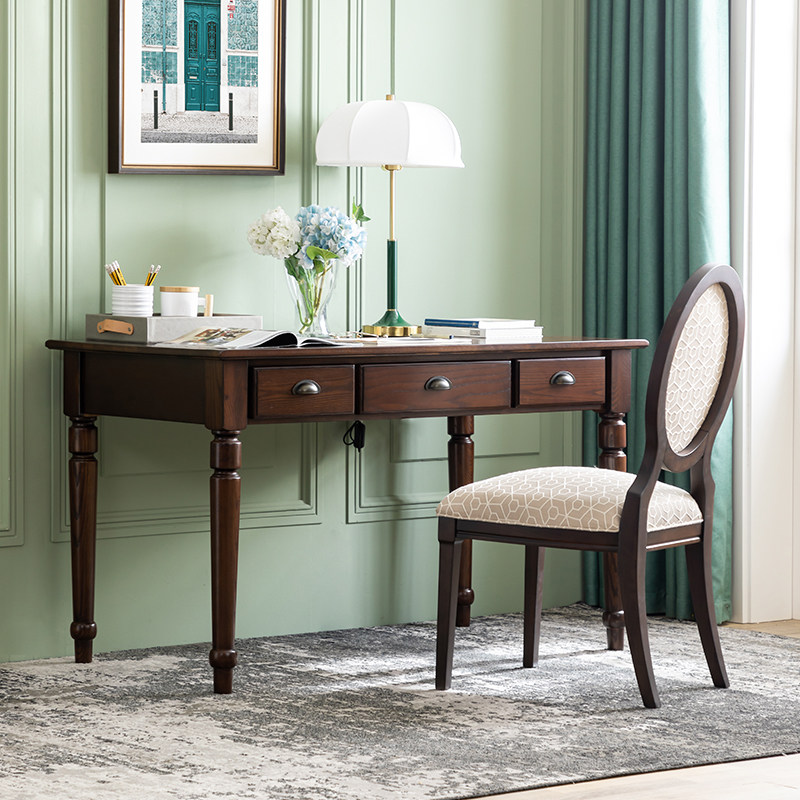 And New Year's Home American Book of Books Furniture Minimalist Solid Wood Desk Small Family Work Desk Bedroom Computer Desk