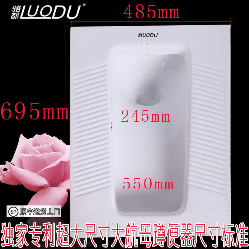 Germany Locker large squat toilet large size extra large plus household ceramic squat pit water tank set urinal