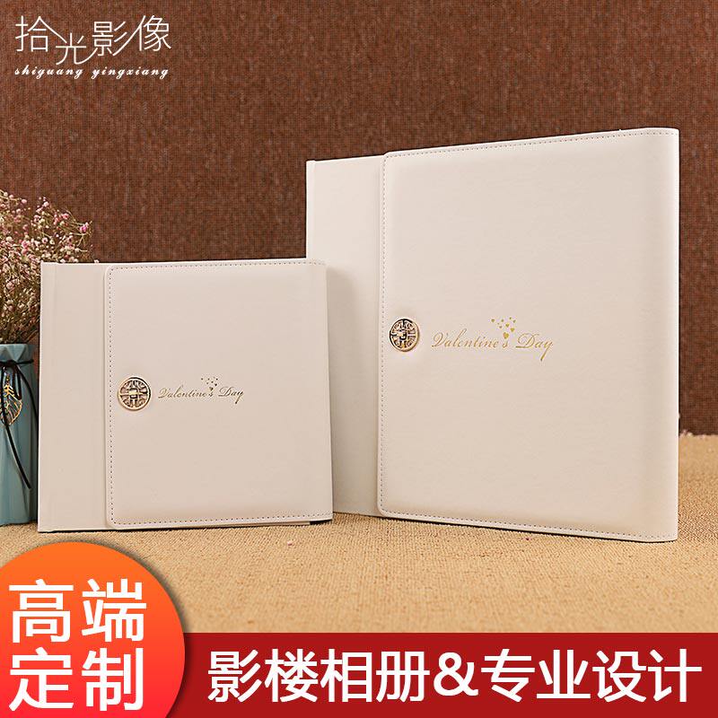 Comic Book Custom Couple Baby Commemorative Album for High-end Photo Gallery White Cortex Wedding Yarn Photo Book Production