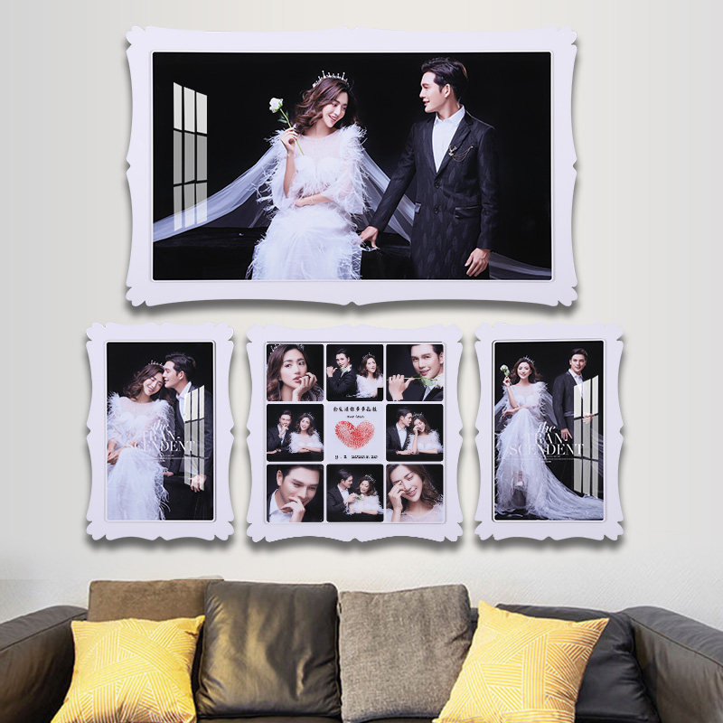 Wedding dress Photo Porcelain Crystal Photo Frame Wash Photos Made To Photo Wall Custom Pendulum to make photos magnify hanging wall