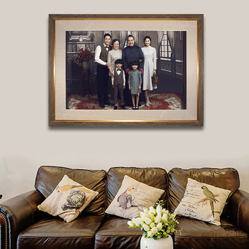 Wedding Dress Photo Hanging Wall Photo Frame Bedroom Living Room Dining Room Dining Room Custom Photo Gallery Zoom In Full Family Foobao Photo Wood Grain Photo Frame