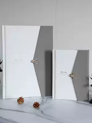 Photo studio High-end leather wedding photo book production photo finishing album commemorative booklet Wedding customization
