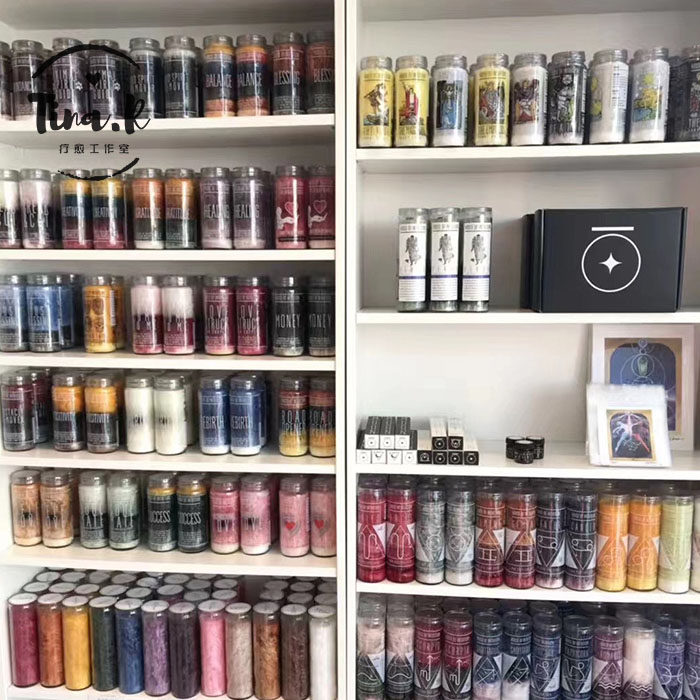 Time House Essential Oils American Import Candle Natural White Crystal Fluorite Unicorn Pendulum Ornament Live exclusively-Taobao