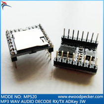 MP520 STM8 STM32 MP3WAV audio decoding module key serial port command control TF storage