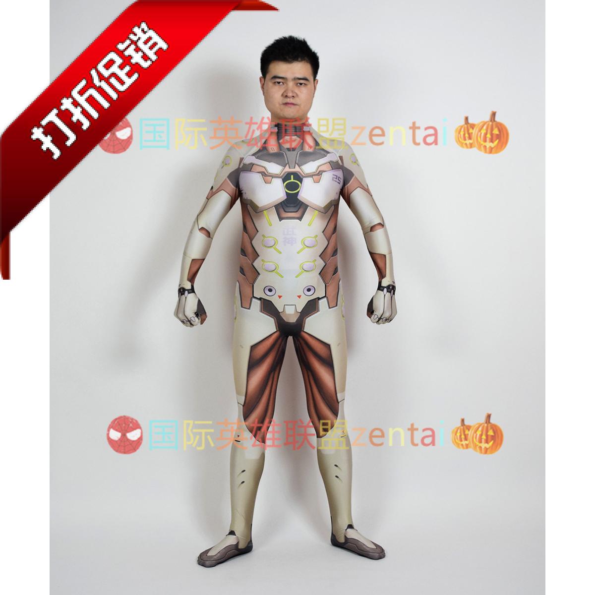 Men's anime game Overwatch Genji Genji one-piece bodysuit Cosplay Halloween play suit