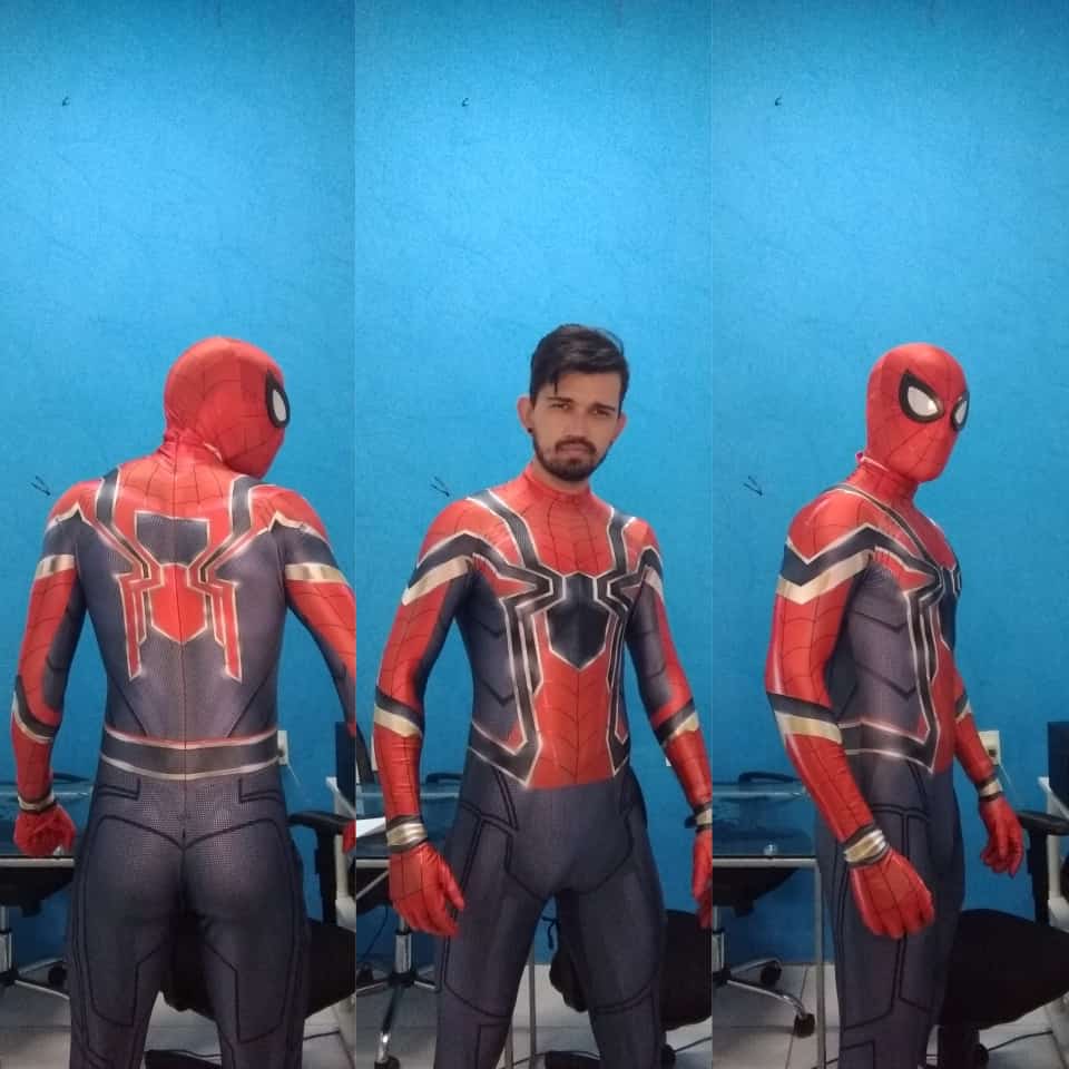 Men's adult children's civil war homecoming Iron Spider-Man one-piece tights cosplay battle suit