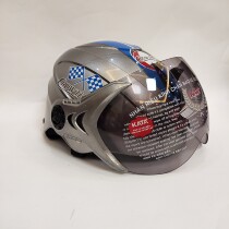 Vietnam new ROWTHA motorcycle helmet imported helmet cap brown goggles half helmet head circumference 54-58cm 