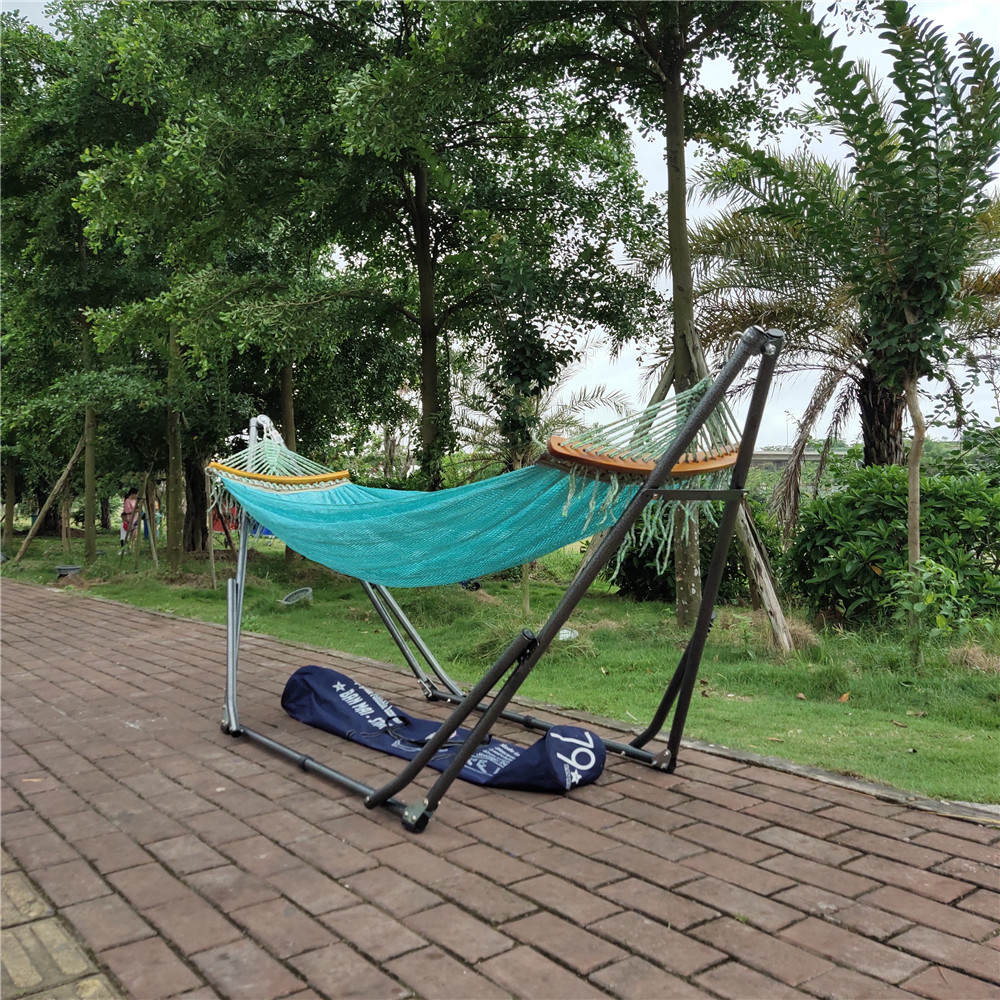 Vietnam imports black steel folding hammock swing swing BANMAI outdoor casual camping network bed beach camping bed