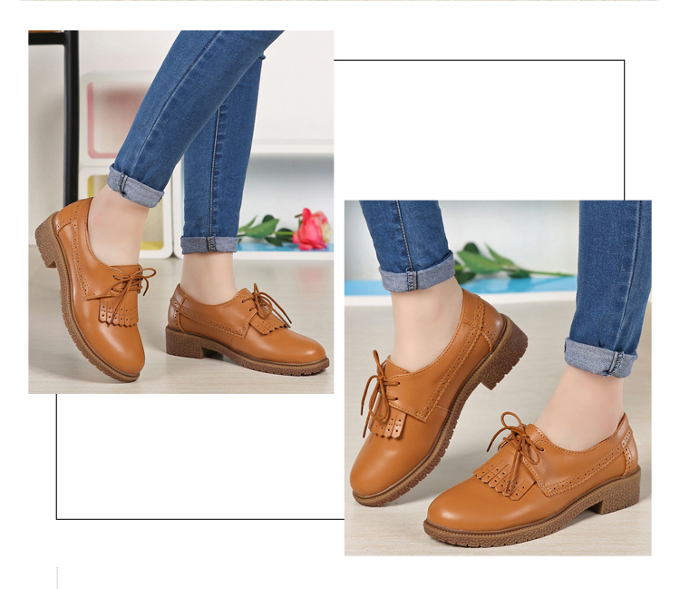 Jin Geelel 2019 mùa xuân giày đơn nữ Châu Âu và Châu Mỹ Giày đế bệt đế bằng với giày da nữ đế thấp với giày thấp giày nữ đẹp 2021